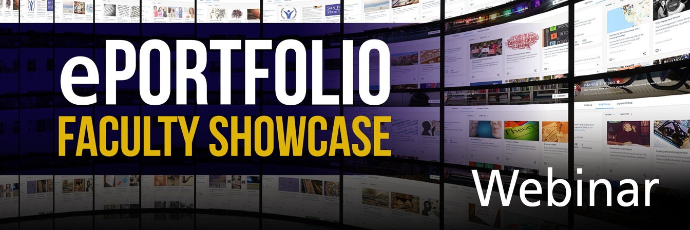 ePortfolio collage of profiles webinar