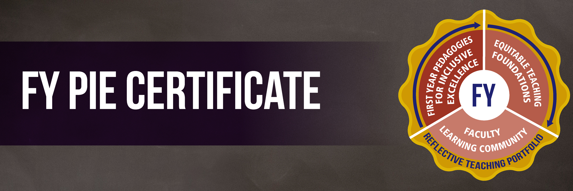 FY PIE Certificate words next to a PIE chart