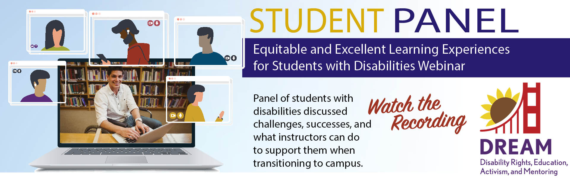 DREAM Student Panel CEETL Ad for previously recorded Webinar
