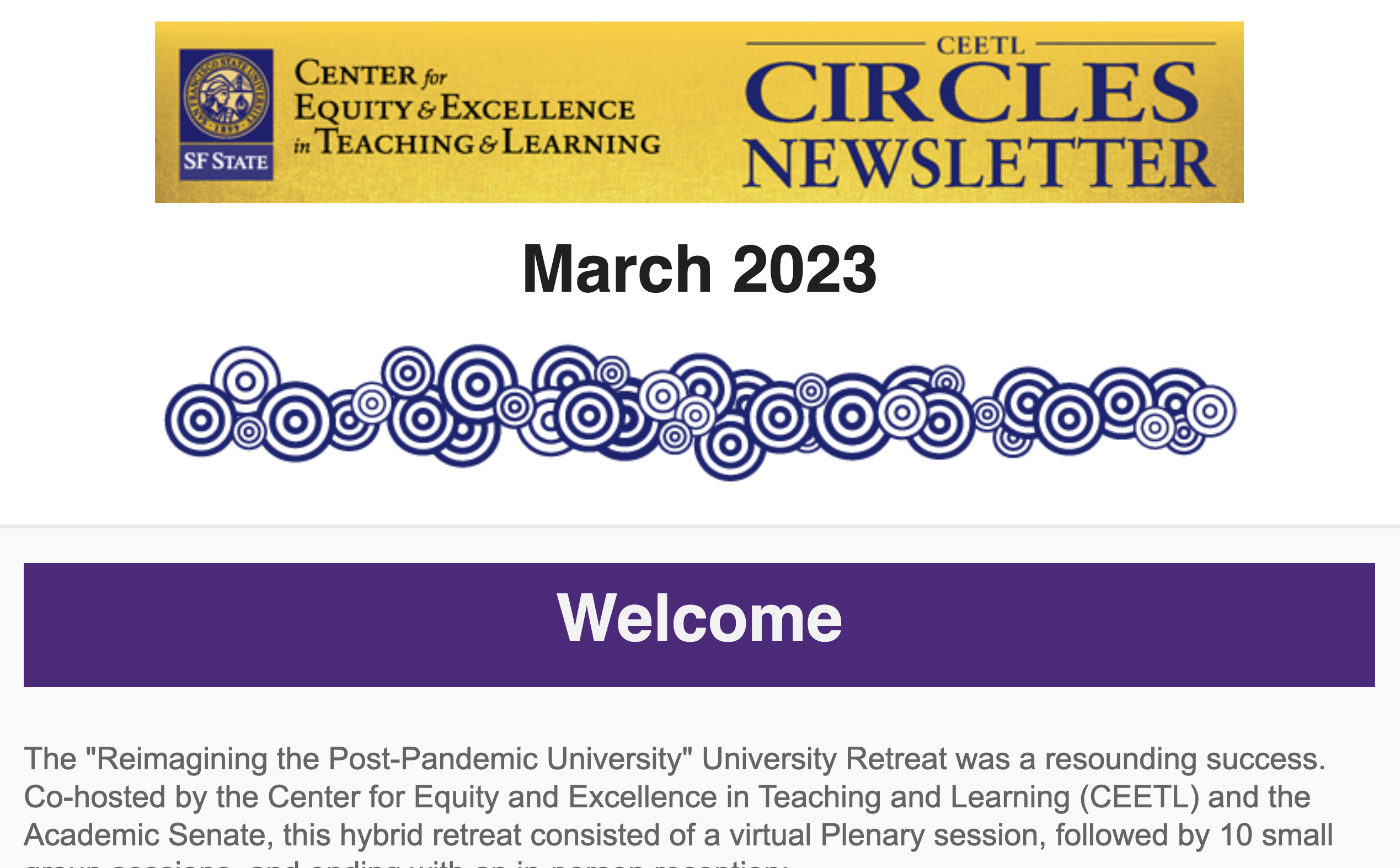 March 2023 CEETL Circles Newsletter