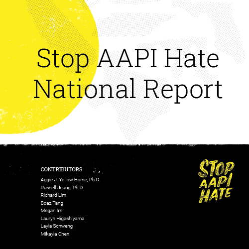 Yellow circle beside Stop AAPI Hate National Report