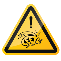 Alert sign with CEETL Beetle inside